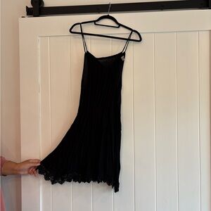 Black Lace Trim Dress